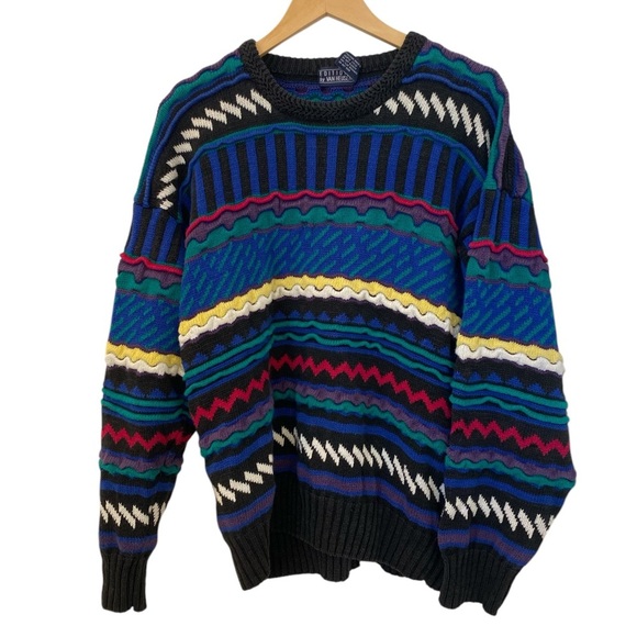 Editions Van Heusen Vintage 90s Knit Cosby Style Sweater - Picture 4 of 6